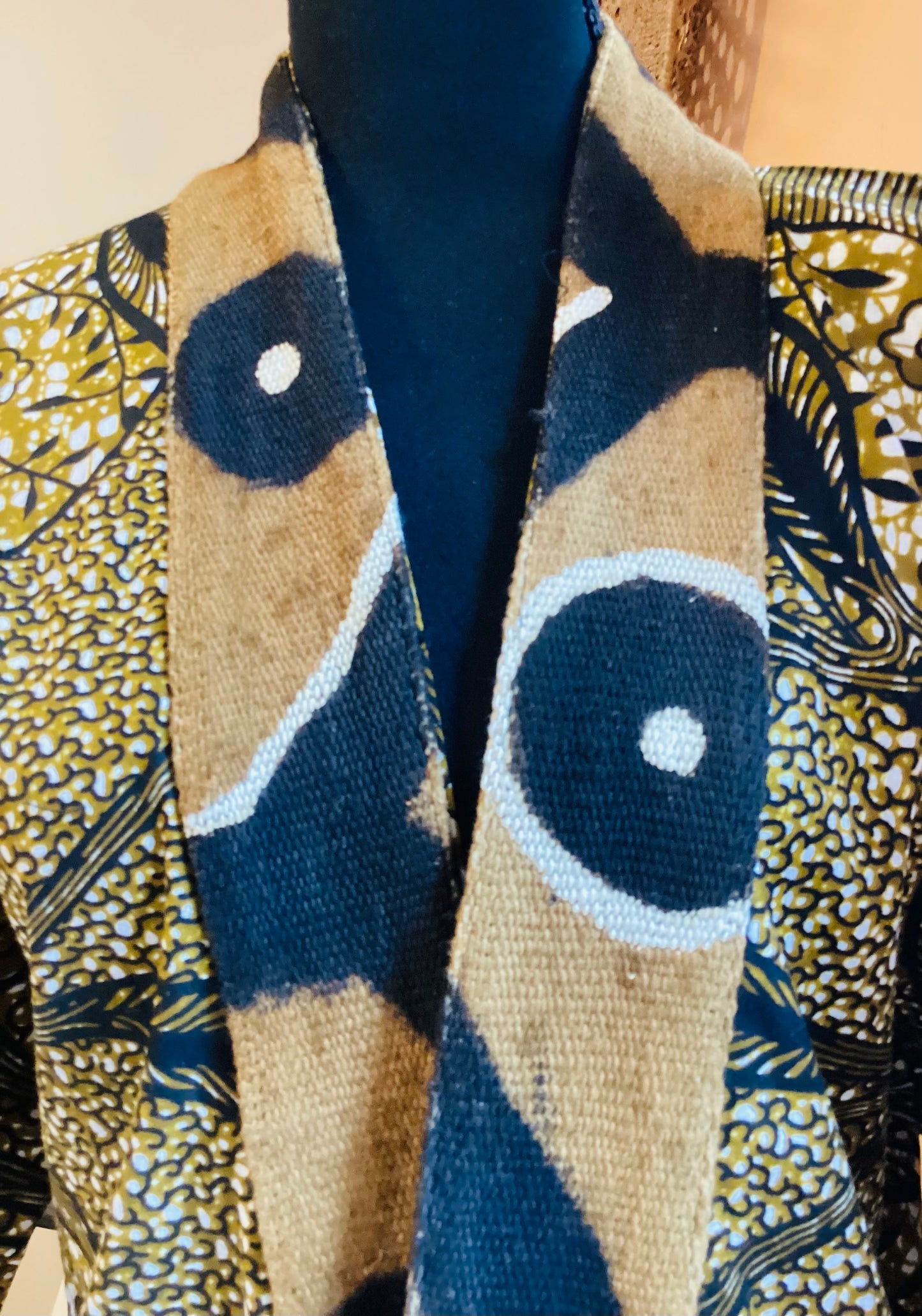 The Bogolanfini Kimono - Brown Blossom